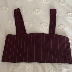 Maroon Crop Top
